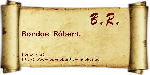 Bordos Róbert névjegykártya